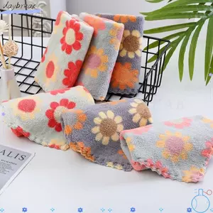 DAYBREAK 4 Khăn lau bát đĩa, Vải lau nhà bếp bằng lông cừu san hô mềm mại, Vải lau gia dụng thấm hút bền 30X30CM