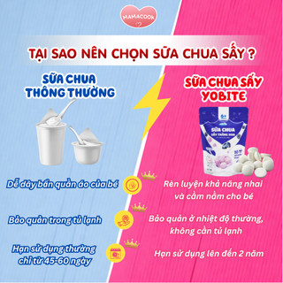 [TẶNG XE CHÒI] Combo 5 Sữa Chua Sấy Yobite Kids 20Gr + 3 Bánh Ăn Dặm 42Gr, Hỗ Trợ Tiêu Hóa, Ăn Dặm