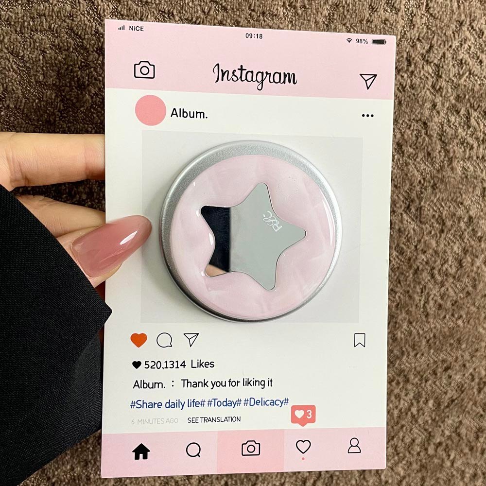 Popsocket Mirror Star Magnet Giá đỡ điện thoại có thể gập lại cho điện thoại nam châm