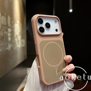 Ốp điện thoại silicon từ tính hai tông màu cam lỏng phù hợp cho iPhone 13 14 15 16 17 Pro max lỗ lớn bao gồm vỏ silicon mờ chống rơi
