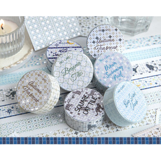 JIANWU Màu Gạch Bộ Sưu Tập Series Vintage Gird Phong Cảnh Chất Liệu Cắt Dán Thêu Sò Washi Băng Sáng Tạo Tạp Chí Văn Phòng Phẩm