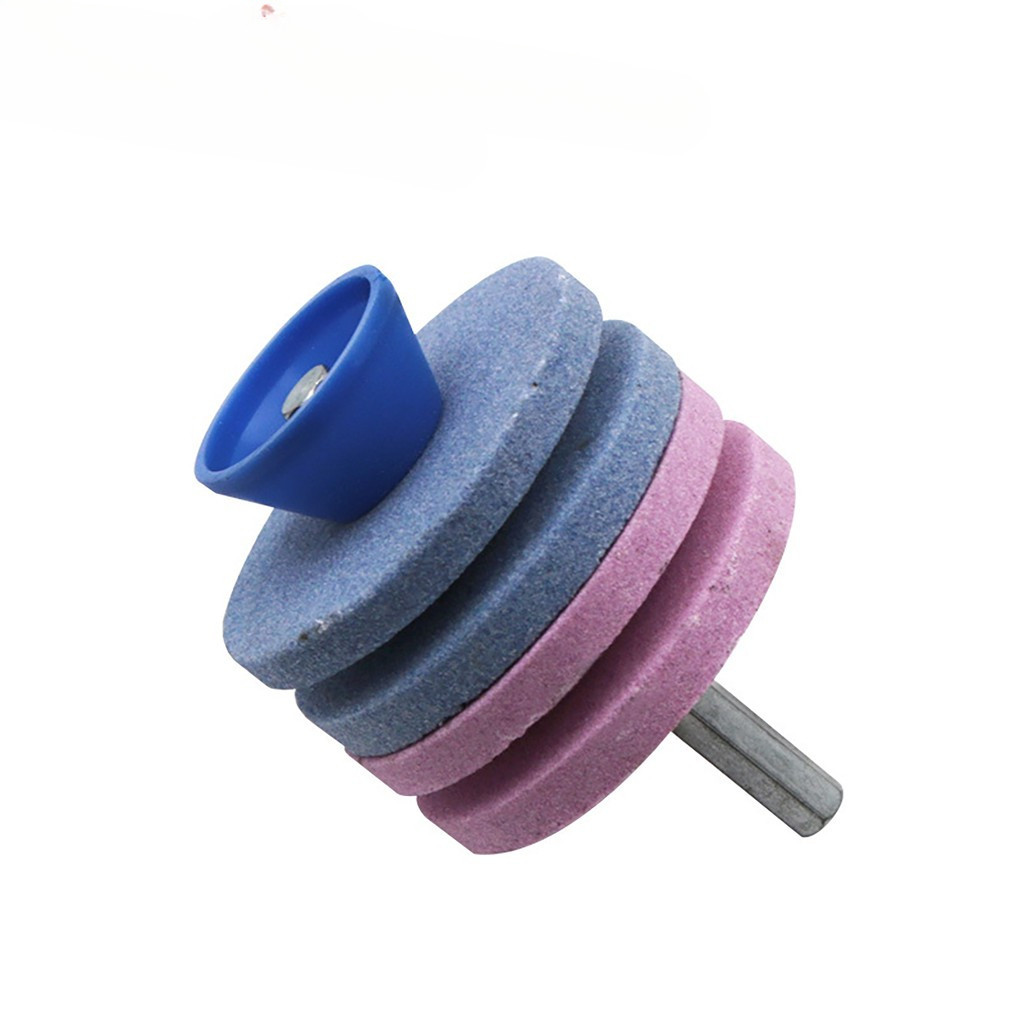 【24H】Đá Mài Dao Đa Năng Gắn Cho Máy Khoan Pin Hoặc Điện, Đầu Kẹp 1, 2, 4 Đĩa Mài Sắc Nhanh Cho Dao Nhà Bếp