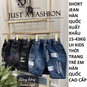 Quần short jean nhí cho bé trai 10-19kg, quần bò ngố cho bé trai 1 2 3 4 tuổi, quần short bò nhí bé trai