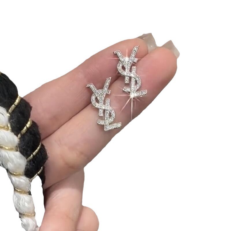 Đeo Bông Tai Kính Zircon Stud Micro Elegant với Bạc Plated S925 - Thiết kế đơn giản phù hợp mọi ngày