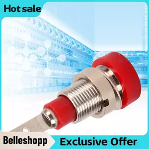Belleshopp Belleshopp LiebeWH 10 Cái Ổ Cắm Chuối Đầu Nối Đồng Thau Đầu Nối Bảng Điều Khiển 2Mm Thiết Bị Đầu Cuối Cho Thiết Bị Công Nghiệp Điện Tử (Đỏ)