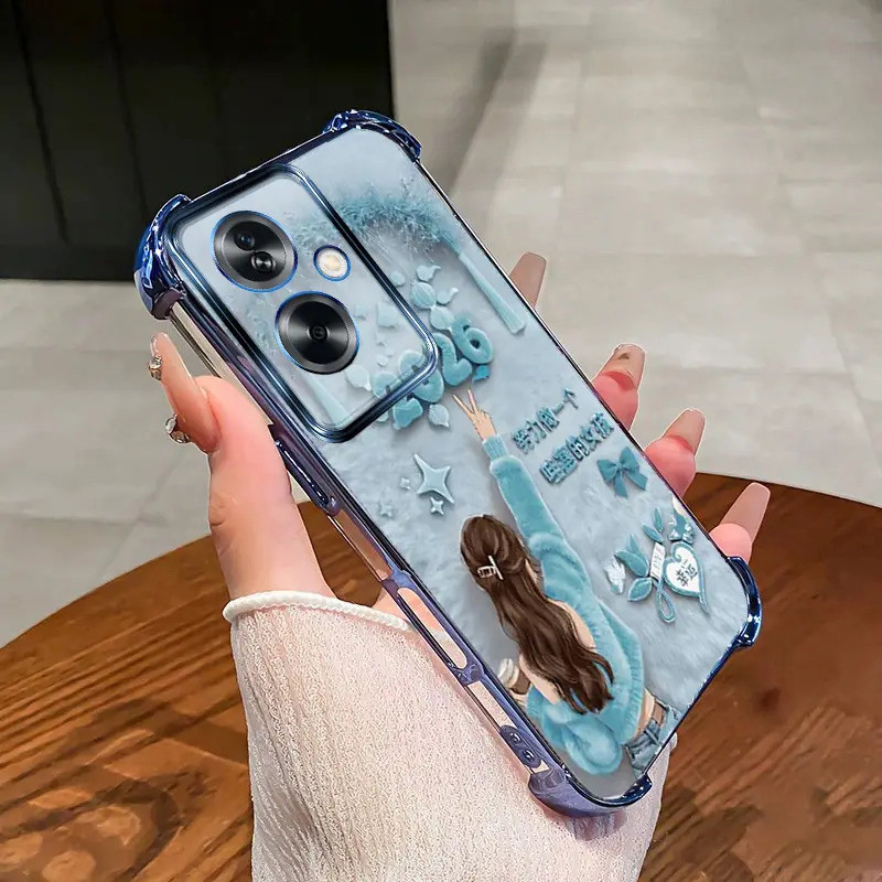 Ốp điện thoại phù hợp cho OPPO A79 5G – Chúc mừng năm mới 2026, mẫu mới chống sốc làm bằng TPU silicon mềm trong suốt.