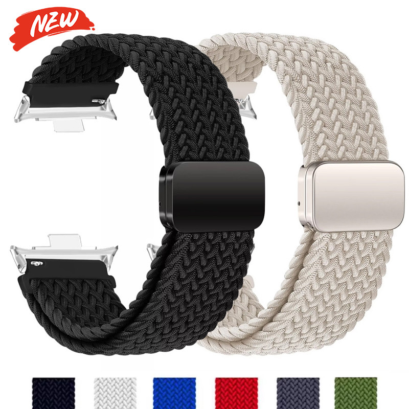 Dây đeo nylon từ tính cho Redmi Watch 6 / 5 / 4 đồng hồ thể thao bện có thể điều chỉnh thay thế vòng tay Correa cho Mi band 9 Pro / 8 Pro