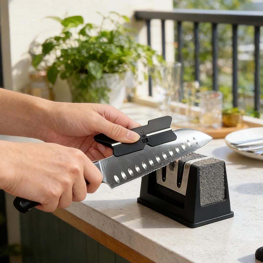 1 / 2 / 3 CÁI - Kẹp mài dao đa góc, Lưỡi gốm hai mặt có hướng dẫn góc, Đế PP chống trượt để sử dụng dễ dàng