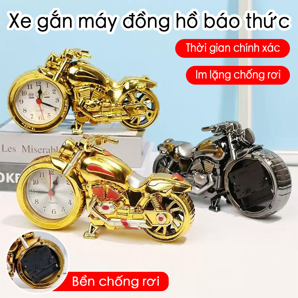 Đồng hồ xe máy cổ điển sang trọng Đồng hồ báo thức độc đáo dành cho những người yêu thích động cơ sáng tạo