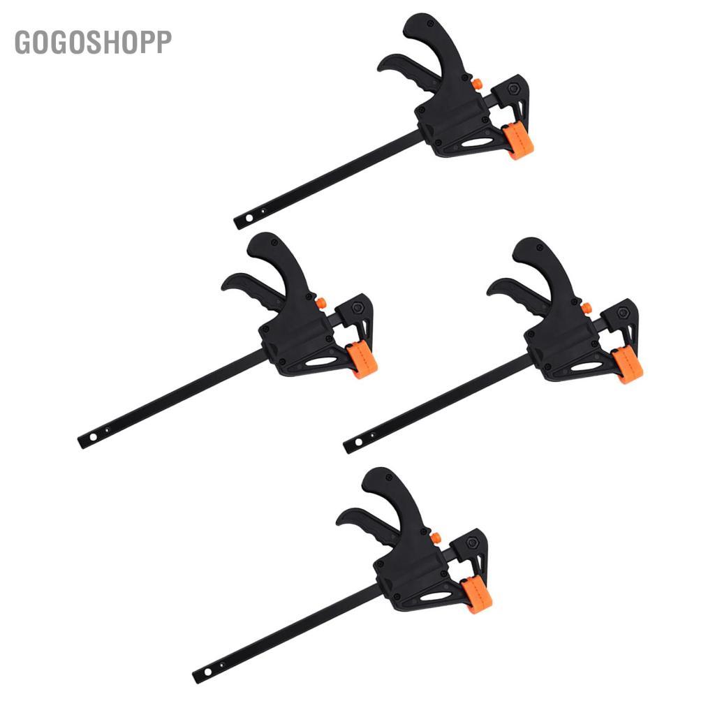 Gogoshopp 4 thanh kẹp 4 inch F Kẹp nhanh Ratchet được làm bằng chất liệu hợp kim nhôm và nhựa Chắc chắn, bền khi sử dụng