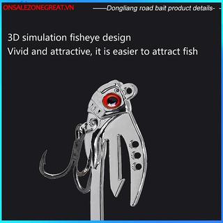 Mồi Câu Cá 2 Trong 1 Kim Loại Với Eyes 3D Thực Tế, Phù Hợp Cho Câu Cá Topwater