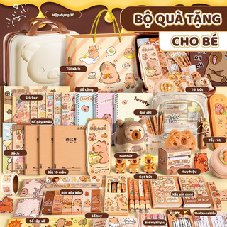 Bộ Dụng Cụ Học Tập Ngộ Nghĩnh, Văn Phòng Phẩm Capybara, Túi Đựng Bút Quà Sinh Nhật, Quốc Tế Thiếu Nhi