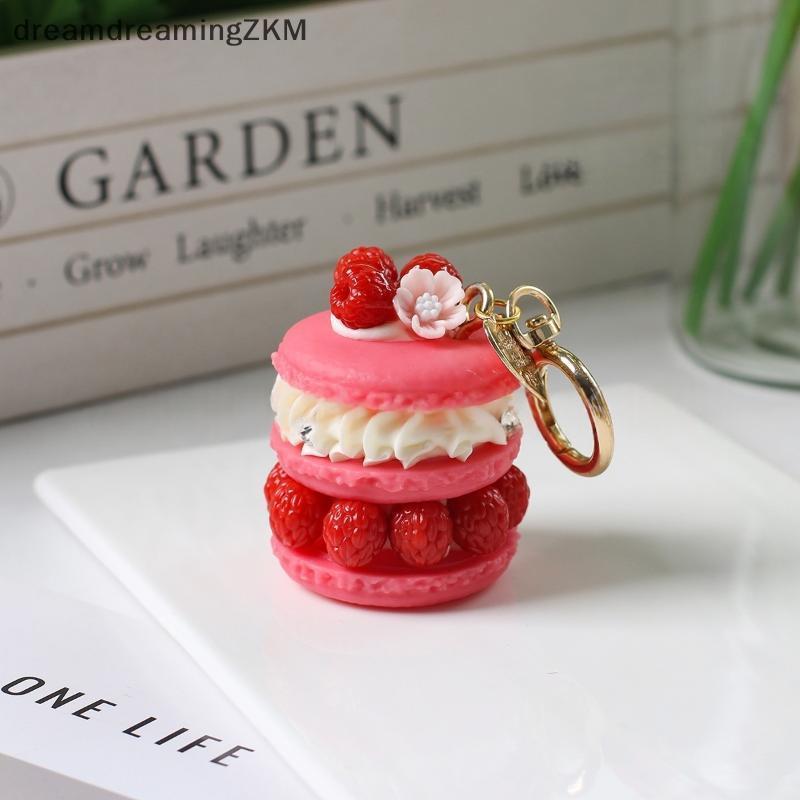 [dreamdreaming] 1 Cái Mô Phỏng Bánh Macaron Sáng Tạo Thực Phẩm Vui Nhộn Móc Khóa Trái Cây Món Tráng Miệng Mặt Dây Chuyền Đơn Giản Bạn Gái Túi Trang Trí Quà Tặng [zkm]