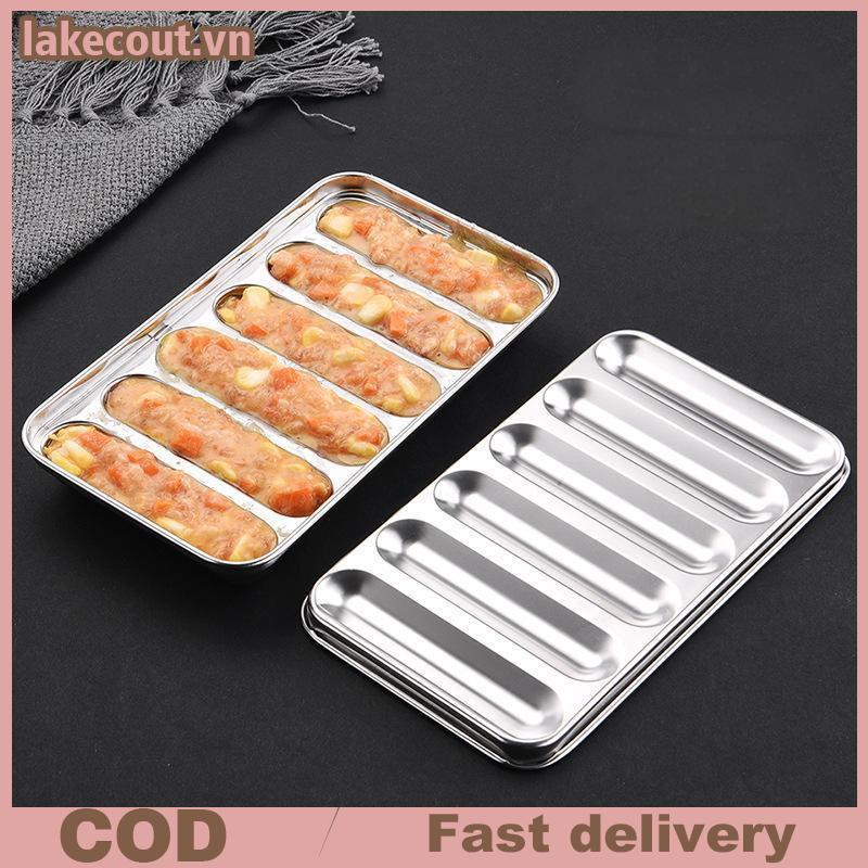 Lat 304 Thép Không Gỉ Xúc Xích Khuôn 6 Trong 1 Dụng Cụ Nhà Bếp Cho DIY Hot Dogs Handmade Ham Xúc Xích Làm Và Làm Lạnh Linh cẩu