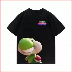 Áo thun manga Super Mario Galaxy với hình Yoshi, thiết kế dễ thương, tay ngắn phù hợp mùa hè