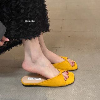 Giảm giá hấp dẫn!Pháp Đế Phẳng Chống Trơn Trượt Phong Cách Mới Flip-Flops Mùa Hè Mặc Ngoài Dép Nữ Nhỏ Có Váy Dép Nữ