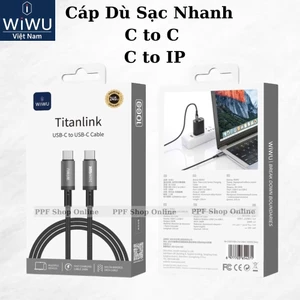Cáp Sạc Dù WiWU TitanLink (C056 / C057 / C058) - Sạc Nhanh C To Lightning 30W / C To C 60W - 240W, Bọc Lưới Siêu Bền