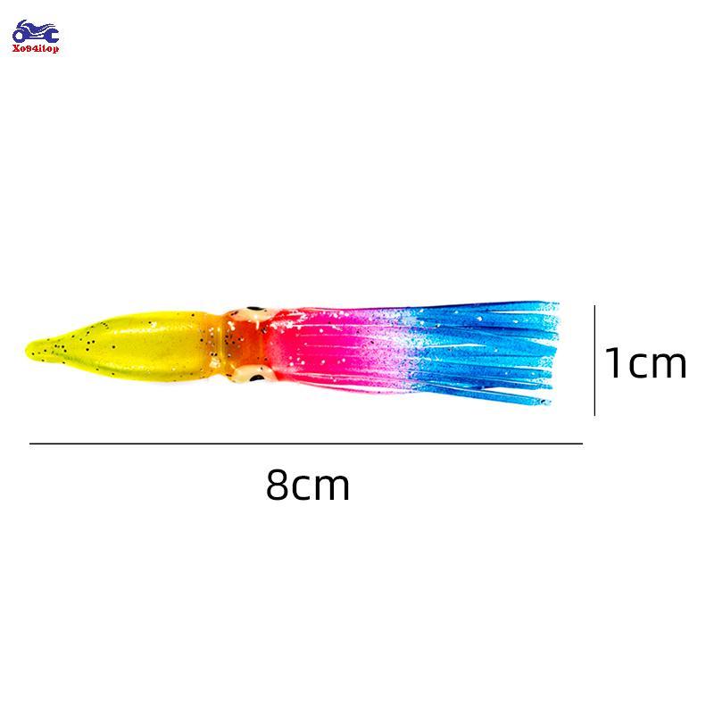 XOITOP 10 Chiếc Mồi Mềm Nhân tạo 8cm Dành Cho Câu Cá Bạch Tuộc Và Cá Ngừ