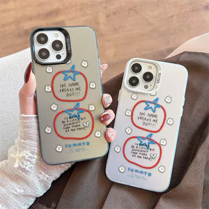 Ốp Lưng Cho Samsung Galaxy A07 A06 A05 A04 A03 A02S A17 A16 A15 A14 A13 A12 A25 A23 A22 A20 A35 A31 A30 A55 A52 A51 A50 Mạ Acrylic IMD Case Motif Tomato CYIM206