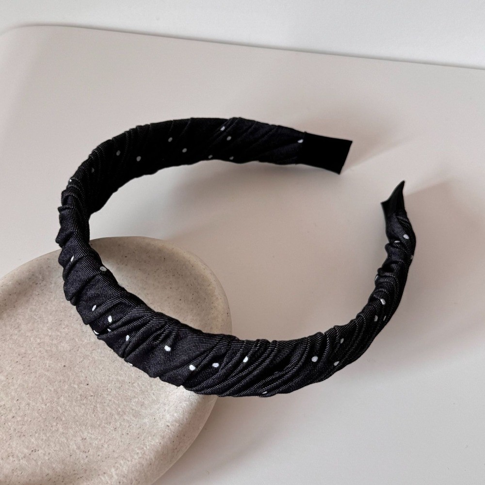 Hульулυ Headband Phong Cách Hàn Quốc Với Họa Tiết Chấm Bi, Mềm Mại Dễ Chịu Cho Mọi Cuộc Đua