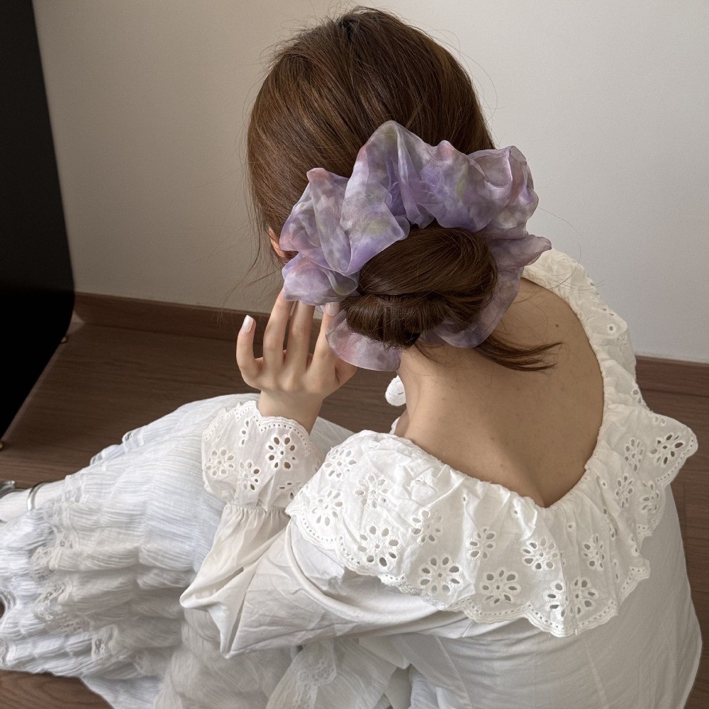 Hululu Scrunchy Tóc Tươi Nhiều Màu Sắc - Silicone Mềm Mại Phù Hợp Cho Phụ Kiên Tóc Nữ