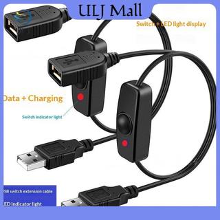 ULJ 1 Cáp Nối Dài USB Có Công Tắc Bật Tắt Đèn LED Cho Raspberry Pi PC Quạt USB Đèn LED Đồng Bộ Dữ Liệu USB 2.0 Dây Mở Rộng.
