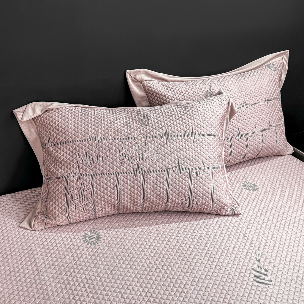 (CDH2634) Bộ ga gối 4 món kèm vỏ ôm mang tông màu sang trọng, tinh tế Memminbedding chất liệu băng lạnh hợp dùng mùa hè