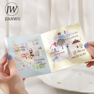 JIANWU Ngọt Chữa Bệnh Cuộc Sống Series Vintage Bánh Cây Hoa Nhà Vật Liệu Phong Cảnh Cắt Băng Sáng Tạo DIY Tạp Chí Văn Phòng Phẩm
