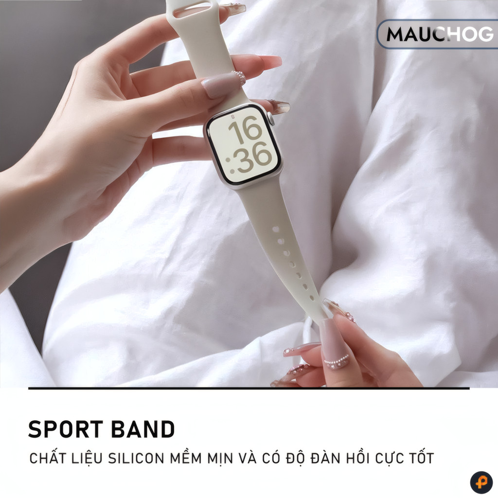 Dây Đeo Silicon Thể Thao Thay Thế Cho Đồng Hồ Apple Watch Series Ultra 11 10 9 8 7 6 5 4 3 49/46/45/44/42/41/40/38mm