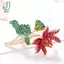 Trâm cài hoa sen đính đá handmade, thanh lịch, phù hợp dự tiệc và văn phòng, kèm túi trang trí