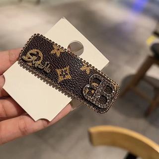 [Sản phẩm phúc lợi] Pháp Retro In Hình Thời Trang Trá Đầu Nổ Kẹp Bên bb Kẹp Da Cao Cấp Kẹp Tóc Phụ Kiện Tóc Mũ Đội Đầu