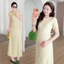 Trang phục bà bầu mùa hè Slim-fit Slimer Look Váy dệt kim