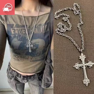 Vòng cổ nữ đa năng chéo bạc phong cách cổ điển