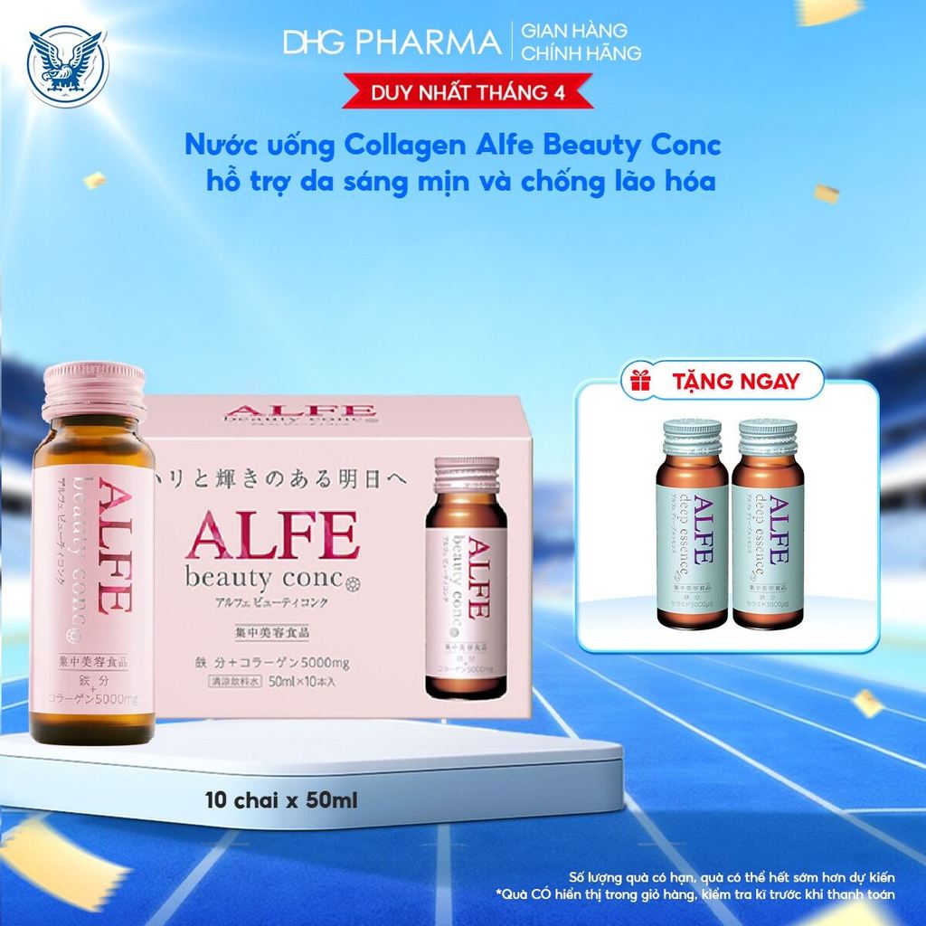 (DEAL ĐỘC QUYỀN) Nước uống Collagen Alfe Beauty Conc hỗ trợ da sáng mịn ...