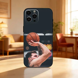 Ốp điện thoại TP-2 Basketball L-Luka D-Doncic 77 cho iPhone17,16,15,14,13,12 Plus, Max Soft Silicone Black Cover