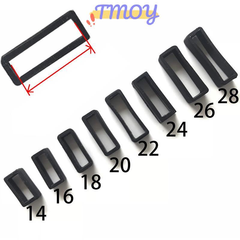 TMOY 7 Kích Cỡ Bla Silicone Dây Đeo Đồng Hồ Giữ Vòng Vòng Cao Su Bule Vòng 14-26 Mm Giữ Giá Đỡ Dây Đeo Đồng Hồ Phụ Kiện TMOY