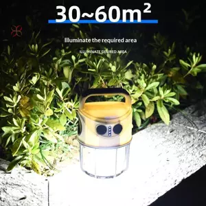 Đèn cắm trại năng lượng mặt trời LED siêu sáng, sạc lại được và chống nước