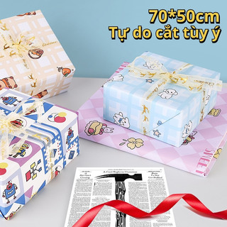 Giấy gói quà cho bé trai 5 tờ, họa tiết ngày lễ dễ thương, phù hợp đóng gói quà sinh nhật tặng bé