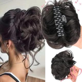NCE Hair Bun Claw Clip - Kẹp tóc tạo hình búi tóc với phần mở rộng tóc gợn sóng, phù hợp sử dụng cho cả tóc thật và tóc giả