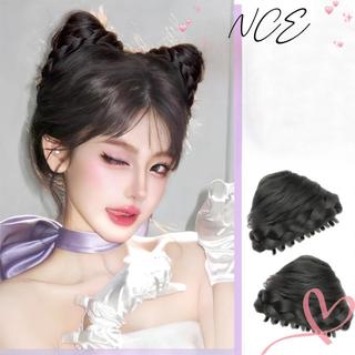 Túi tóc giả tai mèo NCE, kẹp nâu tổng hợp lông tơ tự nhiên, phụ kiện tóc thời trang màu đen