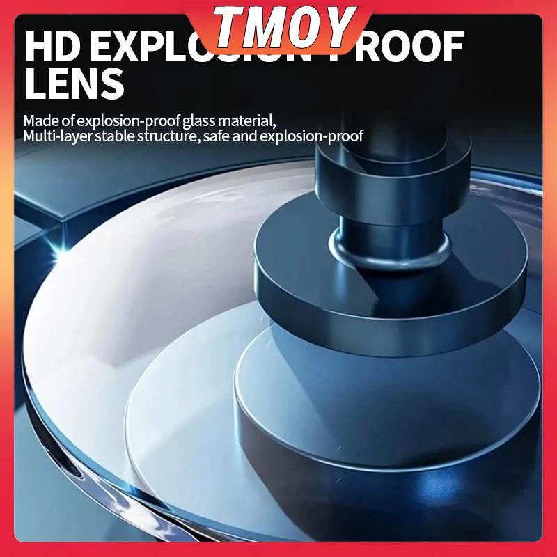 TMOY Xe Máy Gương Bên Street King Chống Glare HD Vision Có Thể Điều Chỉnh Ống Kính Xanh Gương Chiếu Hậu Chống chói 360° TMOY 1 Cặp có thể điều chỉnh