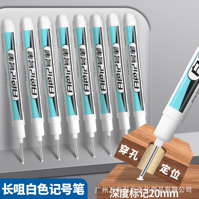 20mm Đầu Dài Trắng Bút Đánh Dấu Đầu Nhỏ Highlighter Nghệ Thuật Gốm Graffiti Chạm Vào Bút Sơn Nhanh Khô Dầu Bút