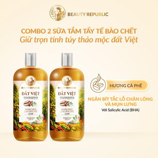 [MUA 1 TẶNG 1] Sữa tắm tẩy tế bào chết Việt giảm nhờn & mụn lưng với BHA Beauty Republic Đánh Thức Cao Nguyên 500ml