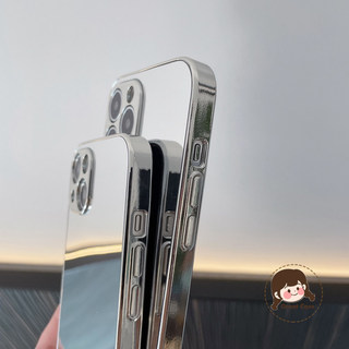 Ốp Điện Thoại Gương Phong Cách Hàn Quốc Cho Huawei Nova 14 13 13i 12i 11i Y91 Y90 Y72 Y70 Y61 12 11 10 9 8 7 6 5 5i Pro SE Vỏ Gương Trang Điểm Bạc Vỏ Bảo Vệ Ống Kính Đơn Giản Dễ Thương