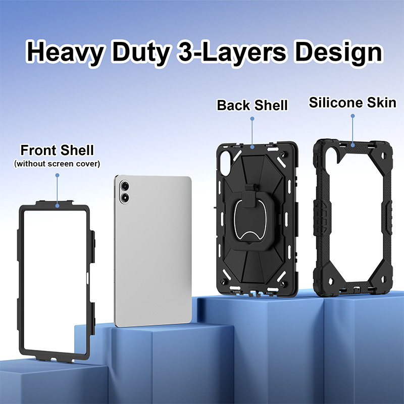 Ốp Chống Sốc Chắc Chắn Cho Redmi Pad 2 Pro 2025 5G Xiaomi Poco Pad M1 12.1inch 360° Hộp đựng máy tính bảng có tay cầm xoay
