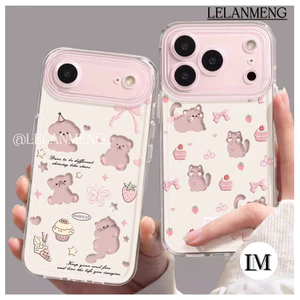 Cho Oppo A78 A58 A6 A5Pro A16 A5X A3X A3S A38 A79 A15 A1K A31 A74 Reno 12F 13 14 Ốp điện thoại hình mèo và gấu dễ thương
