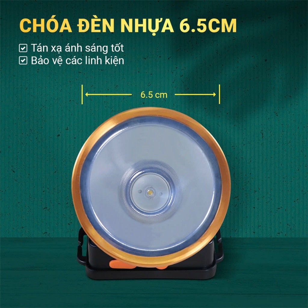 Đèn pin đội đầu siêu sáng 339 Mỹ Linh, đèn đội đầu 3 chế độ sáng, xoay 180 độ, pin lithium 2400mAh