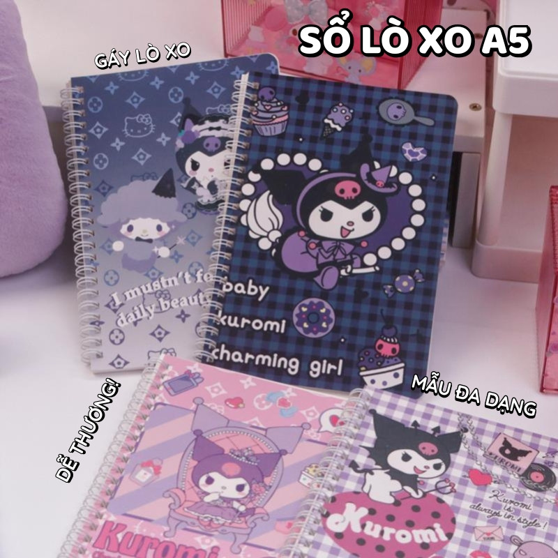 Sổ Lò Xo Cute 60 Trang vở kẻ ngang, Dễ Thương - Sổ Tay Ghi Chép Hằng Ngày Cho Học Sinh, Sinh Viên, Nhân Viên Văn Phòng