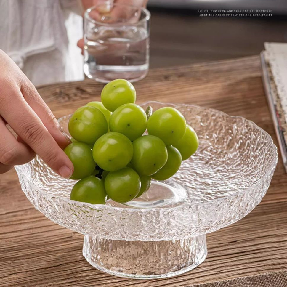 Đĩa cao trái cây thủy tinh, Đĩa nông, Trang trí bàn cà phê Ins sang trọng tại nhà cao cấp, Người nổi tiếng trên Internet Thẩm mỹ cao cấp