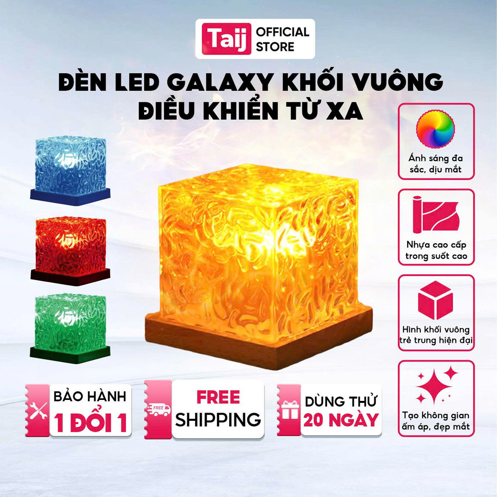 Đèn bàn sáng tạo LED trang trí bàn làm việc phòng khách hiệu ứng xoáy nước, bầu trời galaxy